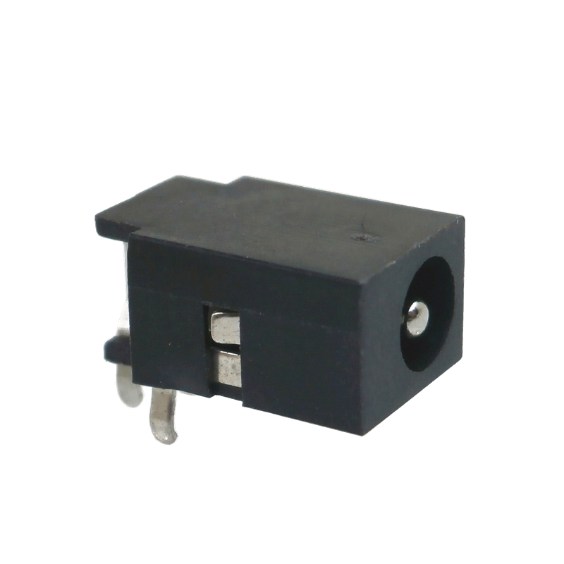 DC-023 4.0×1.7mm卧式三脚插件DC插座 板上6.0H带定位柱