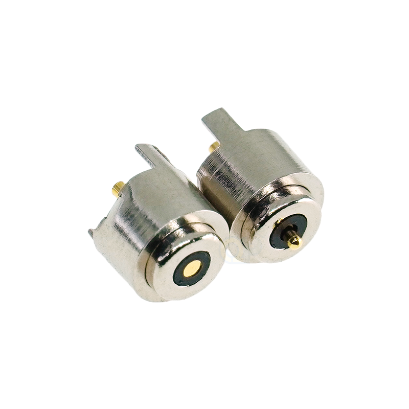 4×5mm磁吸连接器 2P圆形智能手表pogopin公母座磁吸充电头