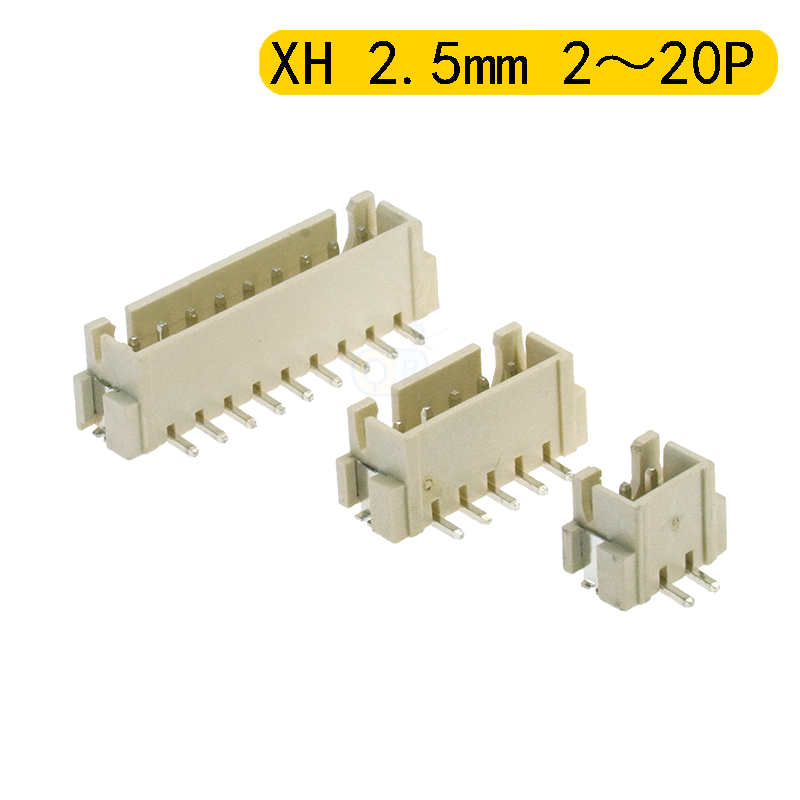 2P XH2.5mm立式贴片针座 6P工业控制板对线wafer连接器